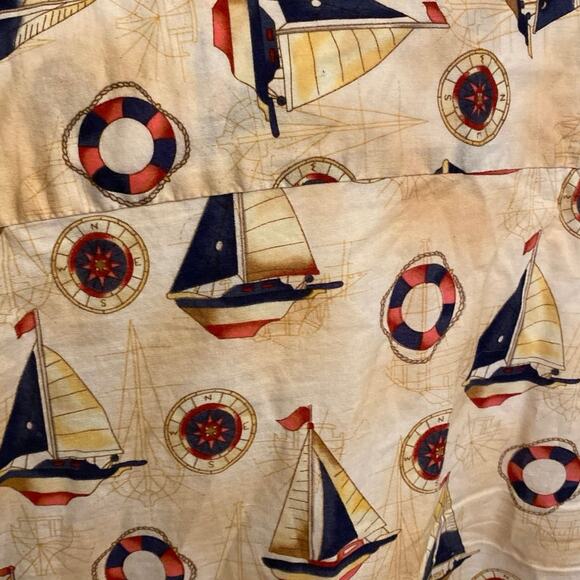 VINTAGE Guayaberass Nautical Button Up Casual Shirt short sleeve unknown size - Picture 9 of 10